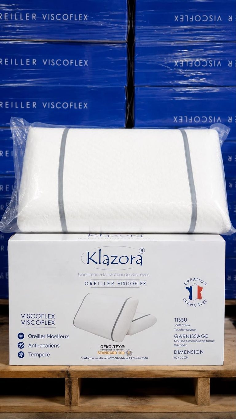 Oreillers Klazora en stock dans l'entrepôt N&Y TRADE
